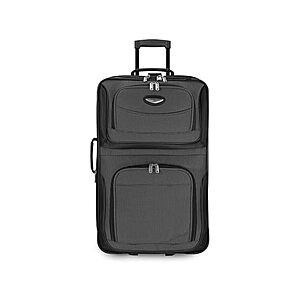 $25.99: Travel Select Amsterdam Expandable Rolling Softside Luggage, Gray, Checked-Medium 25-Inch at Woot!