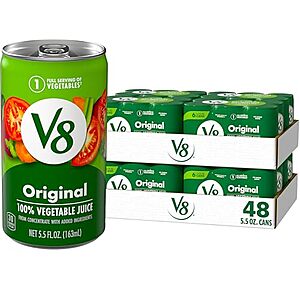 [SnS] $12.81* | 48-Pack 5.5-Oz V8 Original 100% Vegetable Juice at Amazon