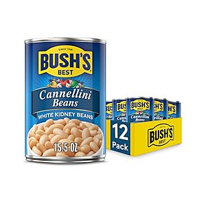 [SnS, AC] $8.91* | 12-Pk 15.5-Oz Bush's Best Cannellini Beans Cans at Amazon