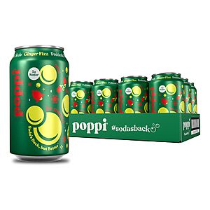 [S&S] 12 Pack 12 Oz Poppi Prebiotic Soda, Ginger Fizz $11.49 + Free S&H w/ Prime or $35+
