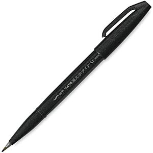[NEW] $3.45 | Pentel Arts Sign Pen Touch, Fude Brush Tip, Black Ink at Amazon