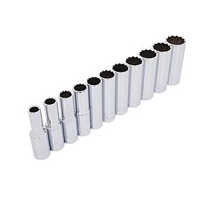 Kobalt 11-Piece 1/2" Drive Standard (SAE) or Metric Deep Socket Set $26.98 + Free Store Pickup at Lowe's or Free Shipping on $35+