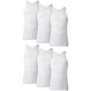 $9.99 | 6-Pack Hanes Men's Tank Undershirt at Amazon