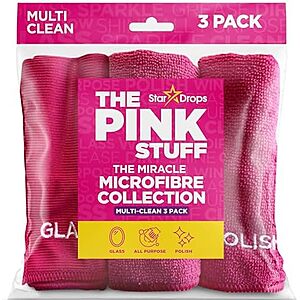 [SnS, AC] $4.54* | 3-Pack The Pink Stuff Miracle Microfibre Cloth Collection (Various) at Amazon