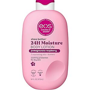 16-Oz eos Shea Better 24 Hour Body Lotion (Pomegranate Raspberry) $5.92 w/ S&S & More + Free Shipping w/ Prime or on $35+
