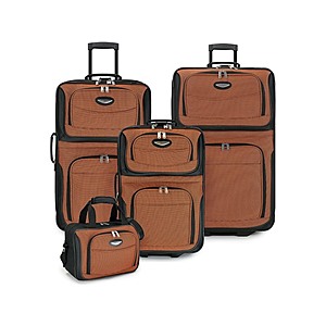 Travel Select Amsterdam Expandable Rolling Upright Luggage (orange, Size 15/21/25/29", 8-Piece Set) $49.99