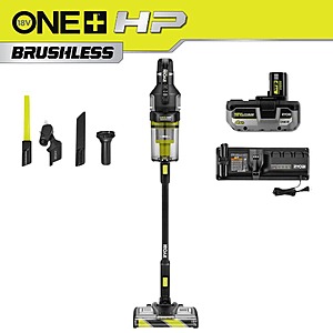 ONE+ HP 18V Cordless Advanced WHISPER Series Stick Vacuum Kit with 4.0 Ah Battery and Charger $269