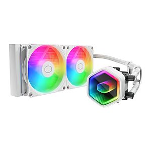 Cooler Master 240 Core II AIO Liquid CPU Cooler, Infinity Mirror ARGB White $51.14
