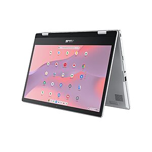 ASUS Chromebook Flip CX1 Convertible Laptop, 14" FHD NanoEdge 360-degree Touchscreen, Intel N4500, 128GB eMMC, 8GB RAM, ChromeOS $289.99