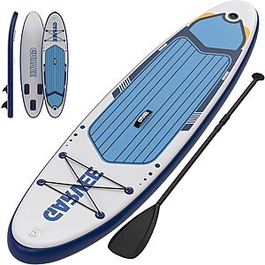 Garvee Inflatable Stand Up Paddle Boards Yoga Board with Premium SUP Paddle Board Accessories, Ultra-Light Wide Stable Design $57.82