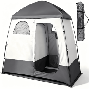 GVDV 2 Rooms Camping Shower Tent(Black, 87" x 47" x 87") $47.49 + Free S&H at Walmart