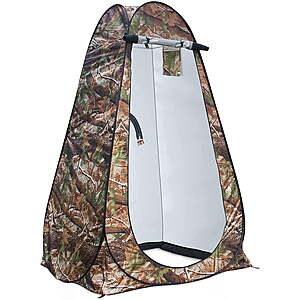 GVDV Pop Up Privacy Tent Portable Shower Tent with Mat(Camouflage) $18.99 + Free S&H w/ Walmart+ or $35+