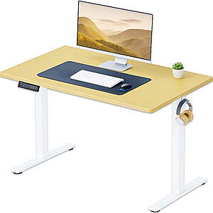 CONCETTA 40"x24" Electric Height Adjustable Desk (Oak) $61.77 + Free S&H at Walmart