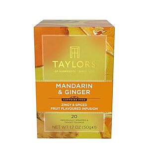 [NEW] $12.78 | 6-Pack 20-Count Taylors of Harrogate Herbal Tea (Mandarin & Ginger) at Amazon