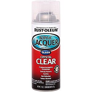 [NEW, AC] $7.25 | 11-Oz Rust-Oleum Automotive 253366 Acrylic Lacquer Spray (Gloss Clear) at Amazon