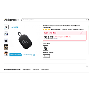 soundcore select go 4 $13.22