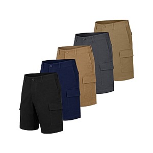 3-Pack Men's Super Stretch Cargo Shorts (Sizes 30 - 42) $30 & More + Free Shipping w/ Prime