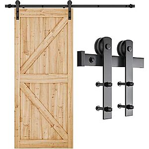$31.19* | SMARTSTANDARD 6.6FT Barn Door Hardware kit at Amazon