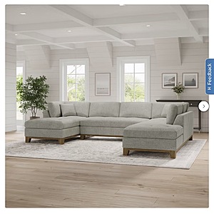 Thomasville Tavish Fabric Sectional with Storage $1499.99 Free Shipping Costco.com