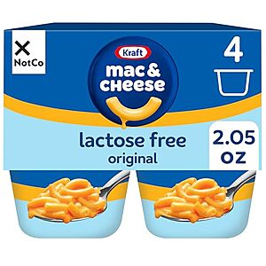 [SnS, AC] $6.25* | 2 × 4-Ct 2.05oz. Kraft NotCo Plant Based Mac & Cheese Cups (Lactose Free Original) ($3.13 each) at Amazon