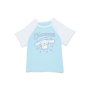 Raglan Graphic Tee with Short Sleeves Stitch Cinnamoroll  $2.69+