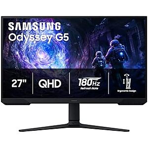 $149.99* | 27" Samsung Odyssey G5 1440p 180Hz 1ms FreeSync VA Monitor at Amazon