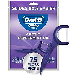 [AC] $8.50 | 3 × 75-Count Oral-B Glide Peppermint Dental Floss Picks with Arctic Peppermint Oil Flavor ($2.83 each) at Amazon