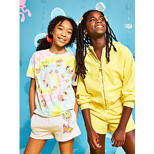 Price Drops Spongebob X Justice Girls French Terry Short + more collab shorts $4.98+