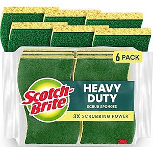 [SnS] $4.01* | 6-Count Scotch-Brite Heavy Duty Scrub Sponge at Amazon