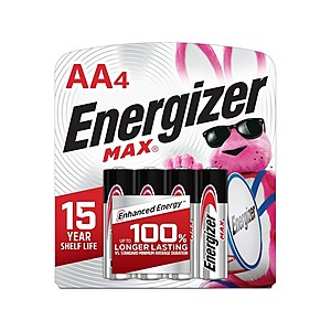 (48 Batteries) Energizer MAX AA Alkaline Batteries $19.99