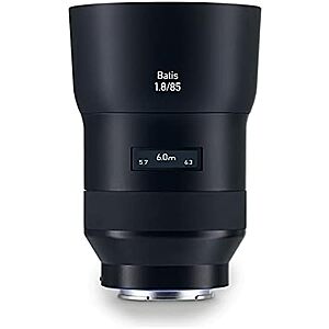 $929* | ZEISS Batis 85mm f/1.8 Lens for Sony E Mount Mirrorless Cameras, Black at Amazon