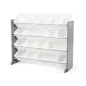 Humble Crew Kids Toy Organizer with 16 Bins, 4 Tier Storage (Grey/White or Espresso/White) - $29.99