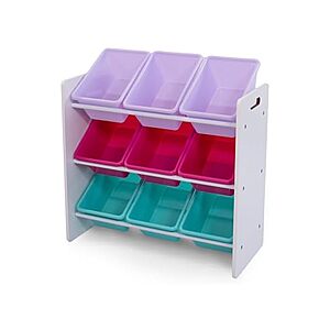 Humble Crew Kids Toy Organizer with 9 Bins, 3 Tier (White/Pink/Purple/Aqua) - $19.99