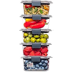 $16.99* | 5-Pk 1.3-Cup Rubbermaid Brilliance BPA-Free Plastic Food Storage Containers at Amazon