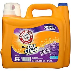 [SnS, AC] $44.28* | 5 × 158.6-Oz Arm & Hammer Plus OxiClean Liquid Laundry Detergent (Fresh Burst Scent) ($8.86 each) at Amazon