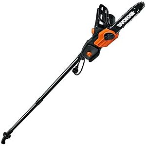 $79.99* | WORX Pole Saw, 8 Amp 10" Electric Pole Saw, Up to 10 ft., 28 ft/s chain speed, WG311 at Amazon