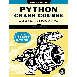 $5.99 | Python Crash Course, 3rd Edition: A Hands-On, Project-Based Introduction to Programming (Kindle eBook) by Eric Matthes