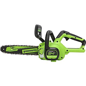 Greenworks 24-volt 12-in Brushless Battery Chainsaw (Battery and Charger Not Included) | CS24L00 $66.48 + Free Shipping