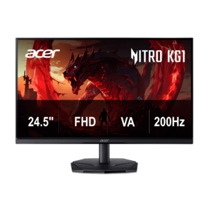 $94.98: Acer Nitro 24.5” Full HD (1920 x 1080) Gaming Monitor, 200Hz, 1ms (VRB), Black, KG251Q at Walmart.com