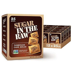 12-Pack of 25-Ct Sugar In The Raw, Turbinado Cane Sugar Packets $7.45 w/ S&S