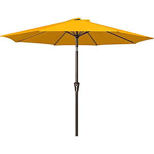 $22.99: NAPWANT 9ft Patio Umbrella, 8 Sturdy Ribs with Push-Button Tilt & Crank(Orange/Red) at Walmart.com, Free Shipping