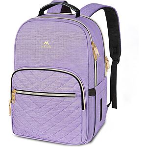 MATEIN 15.6 inch College School Bookbag for Women, Purple Laptop Backpack $15.99