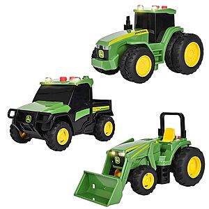 John Deere 3-Pack Set Lights and Sound Realistic 5" Farm Vehicles, 7R Series Tractor, 6105M Tractor and Gator, FS w/Prime $15.99
