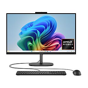 HP OmniStudio 27 inch All-in-One Desktop Next Gen AI PC, FHD Display, AMD AI 7 445, 16 GB RAM, 512 GB SSD, AMD 840M Graphics, Win 11 Home $1049.99