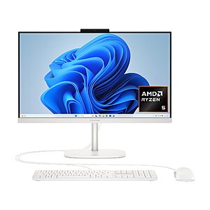 $749.99: HP OmniStudio 23.8" All-in-One Desktop, Ryzen 5, 8GB RAM, 512GB SSD(2026) at Amazon