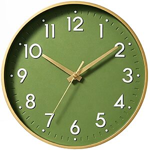Mosewa Small 8 Inch Wall Clock Battery Operated Silent Non Ticking Analog $6.98