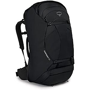 $141* | 80L Osprey Men's Farpoint Travel Backpack (Black) + 10% Back w/ Prime Visa Card at Amazon