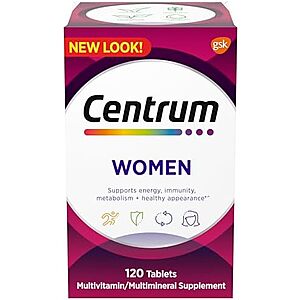 [SnS, AC] $2.27* | 120-Count Centrum Women's Multivitamin Multimineral Supplement at Amazon