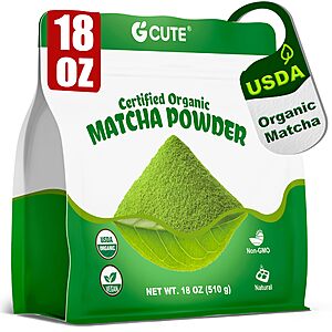 18-Oz GCUTE Organic Matcha Powder $12.99