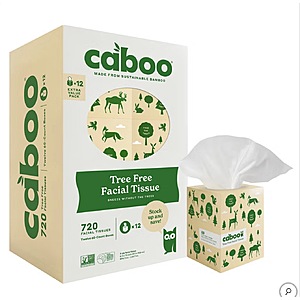 Caboo Bamboo Facial Tissue, 3-Ply, 60 Sheets, 12-count $18.49 Free Shipping Costco.com
